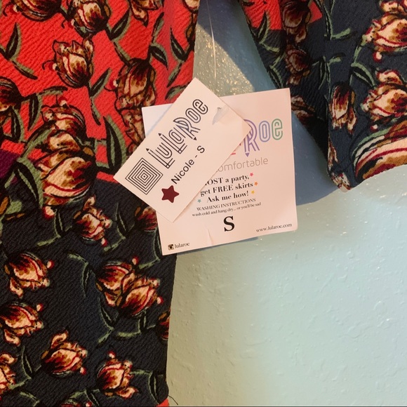 LuLaRoe Dress Nicole - S Floral Print SZ Small NWT - Picture 5 of 5